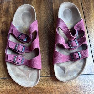 Birkenstock Burgundy Sandals Women Size 10